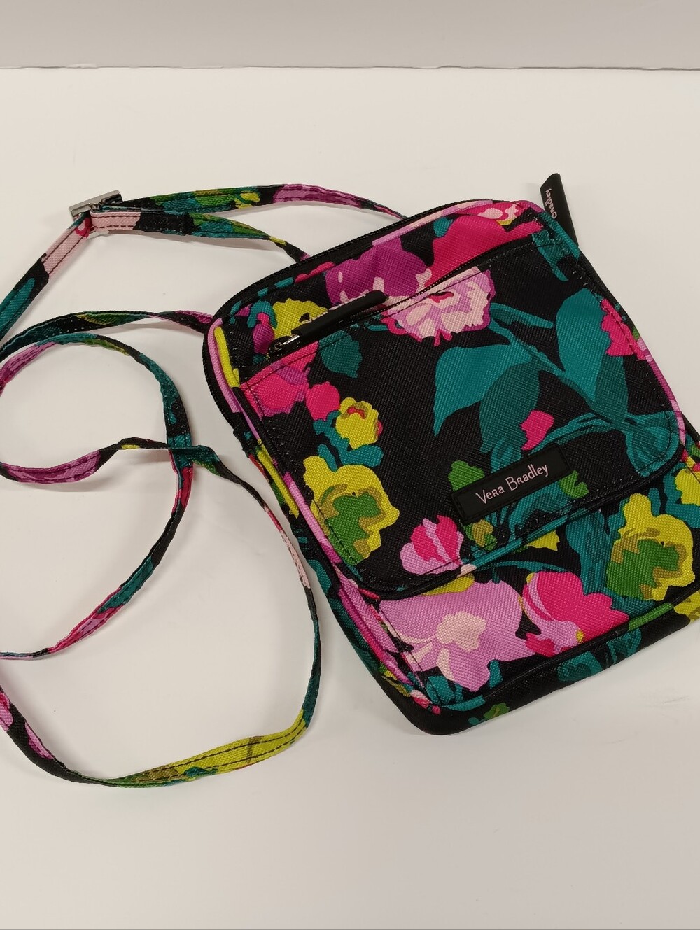 Vera Bradley Black Floral Crossbody / Shoulder Bag